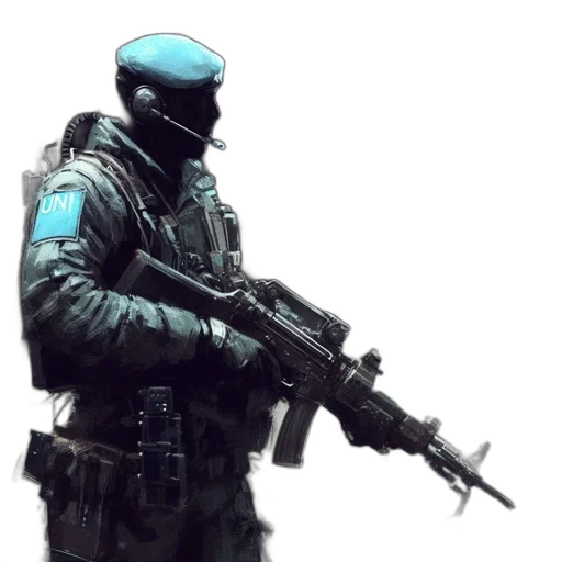 weapon, staff, robot, jacket transparent PNG cut-out