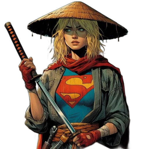 staff, umbrella, weapon, comic book art transparent PNG cut-out