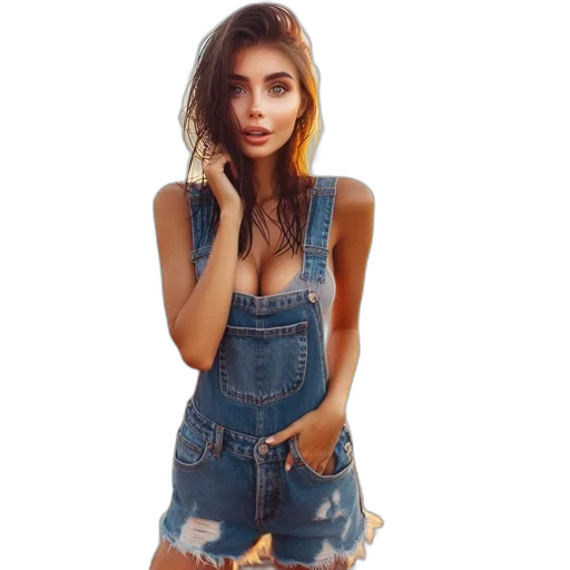 dress, jacket, face, hair transparent PNG cut-out