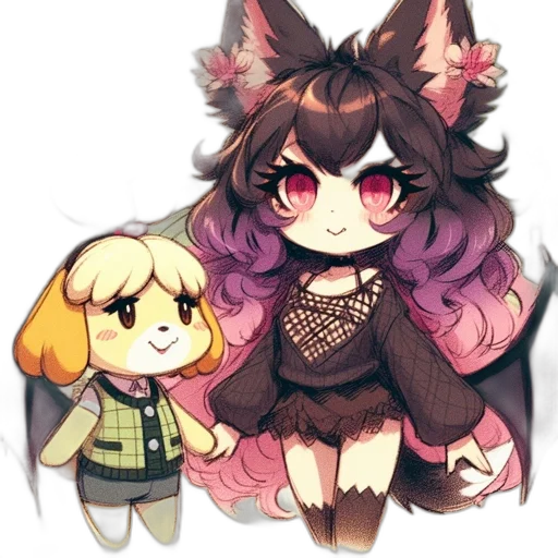 staff, animal, creature, pixel art transparent PNG cut-out
