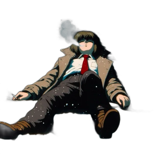 jacket, concept art, comic book art, pixel art transparent PNG cut-out