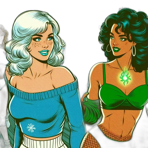 comic book art, concept art, fantasy art, cartoon transparent PNG cut-out
