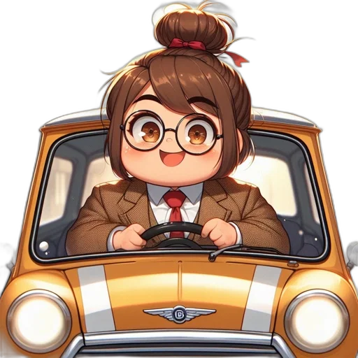car, staff, anime, cartoon transparent PNG cut-out