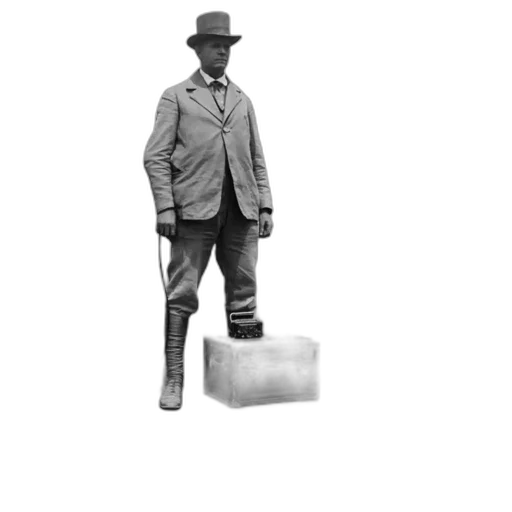 staff, hat, jacket, robot transparent PNG cut-out