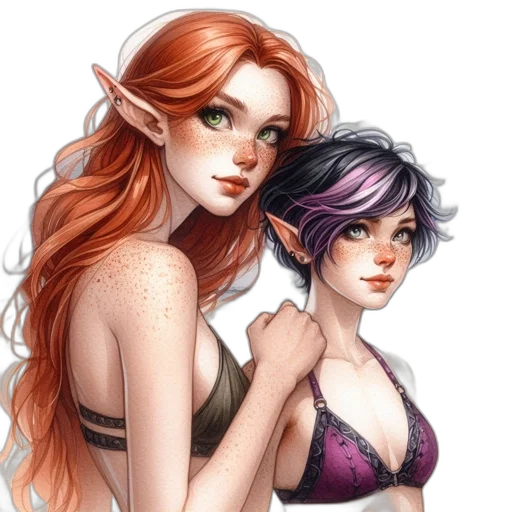 fantasy art, concept art, watercolor, comic book art transparent PNG cut-out