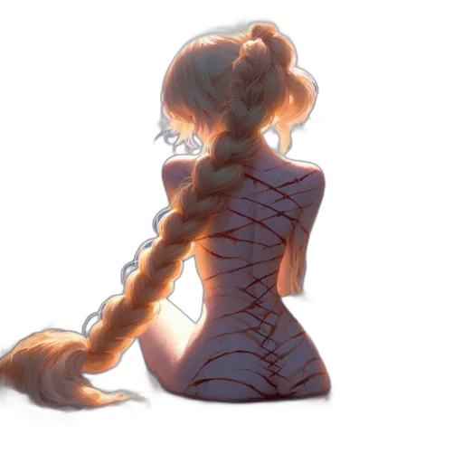 dress, hair, crown, creature transparent PNG cut-out