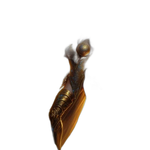 hair, staff, dragon, creature transparent PNG cut-out