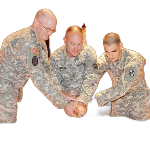 staff, weapon, three, men transparent PNG cut-out