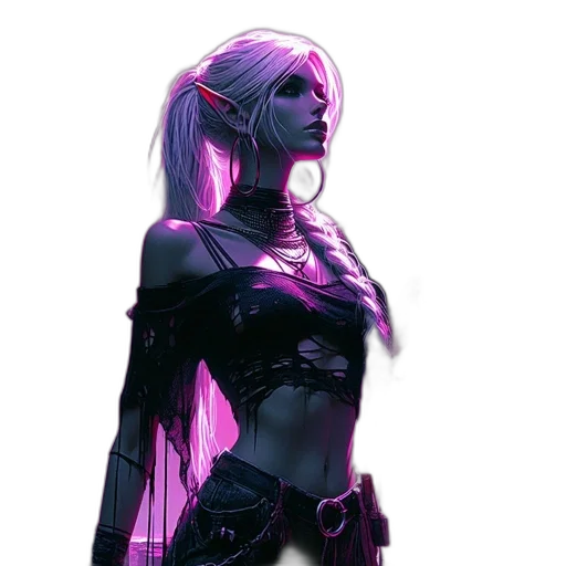 robot, concept art, cyberpunk, comic book art transparent PNG cut-out