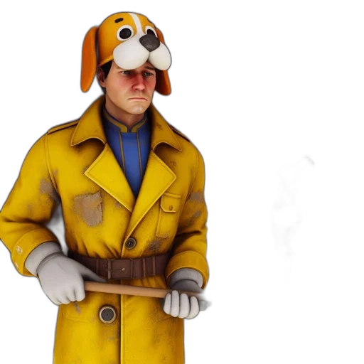 jacket, staff, animal, creature transparent PNG cut-out