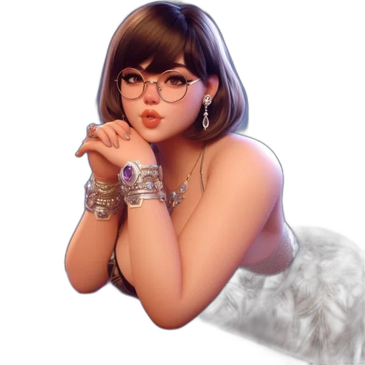 jewelry, dress, photorealistic, fantasy art transparent PNG cut-out