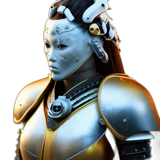 robot, jewelry, mask, 3d render transparent PNG cut-out