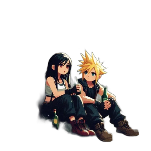 pixel art, concept art, 3d render, fantasy art transparent PNG cut-out