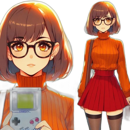 dress, robot, jacket, pixel art transparent PNG cut-out
