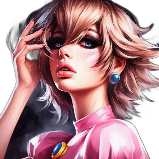 face, anime, photorealistic, fantasy art transparent PNG cut-out