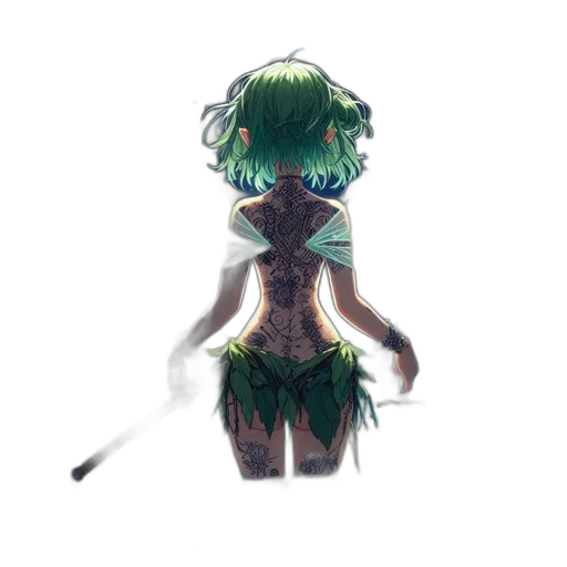 staff, creature, dress, mask transparent PNG cut-out