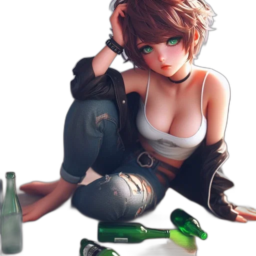 jacket, bottle, robot, weapon transparent PNG cut-out