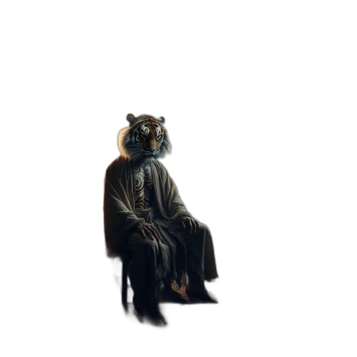 dress, creature, staff, animal transparent PNG cut-out