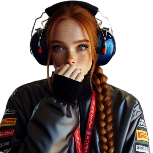 jacket, face, hair, dress transparent PNG cut-out