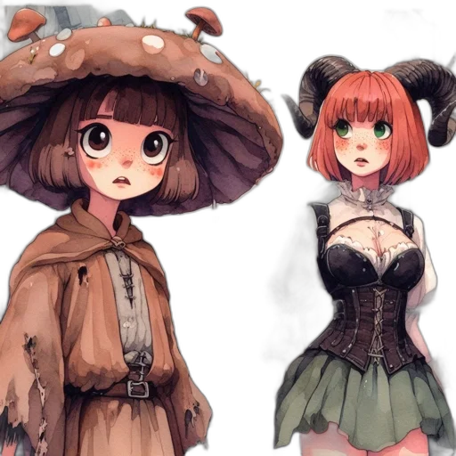 hat, dress, concept art, anime transparent PNG cut-out