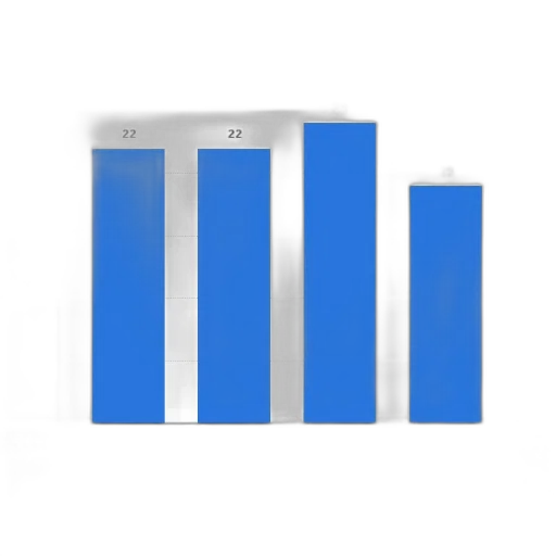 blue, bar, chart, shows transparent PNG cut-out