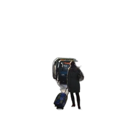 jacket, umbrella, robot, staff transparent PNG cut-out