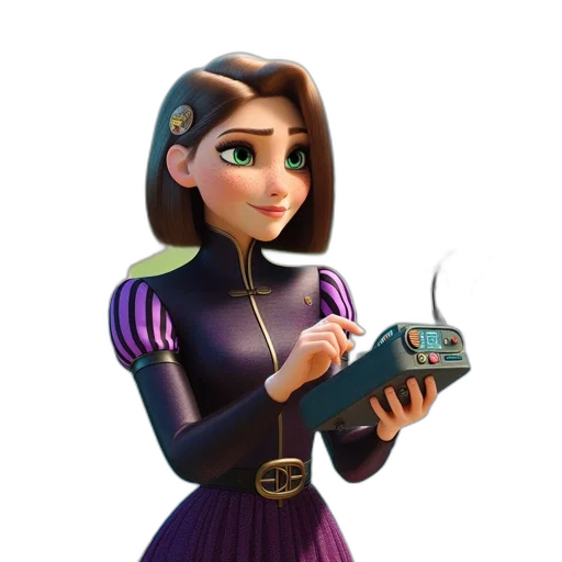 dress, jewelry, staff, robot transparent PNG cut-out