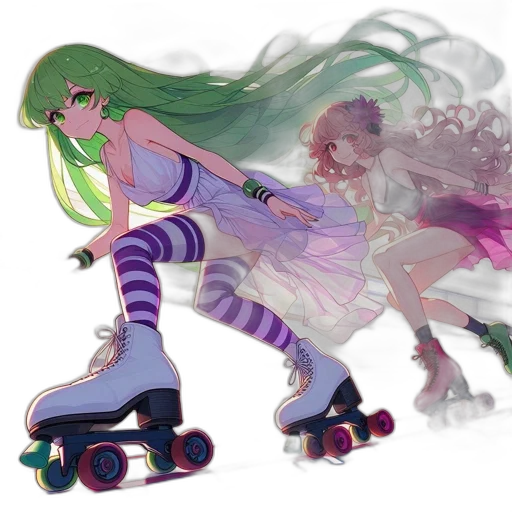 vaporwave, concept art, anime, watercolor transparent PNG cut-out
