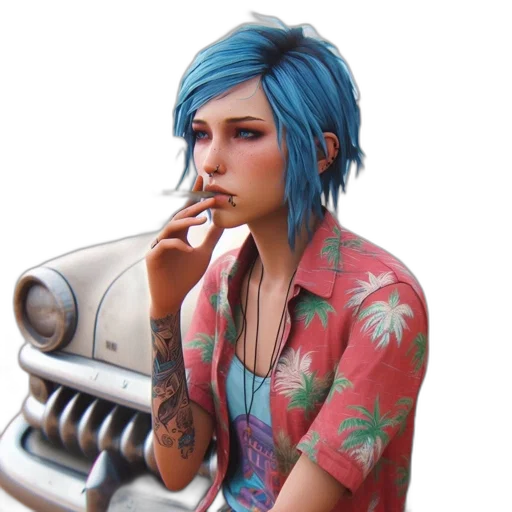robot, car, dress, face transparent PNG cut-out