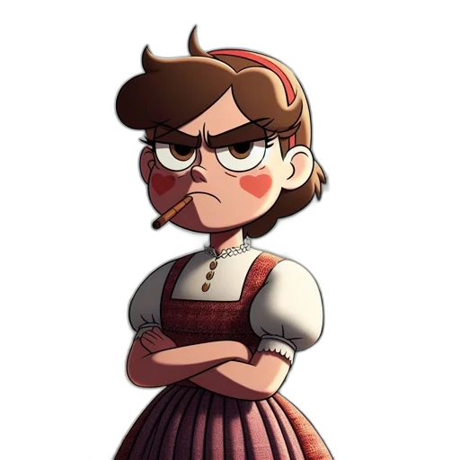 staff, dress, face, crown transparent PNG cut-out