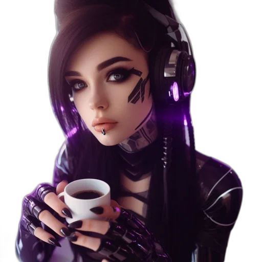 robot, face, dress, weapon transparent PNG cut-out