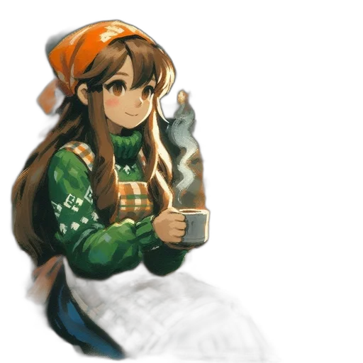 staff, dress, weapon, hat transparent PNG cut-out