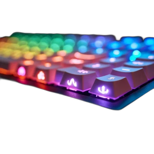 3d render, cyberpunk, neon lights, colorful transparent PNG cut-out