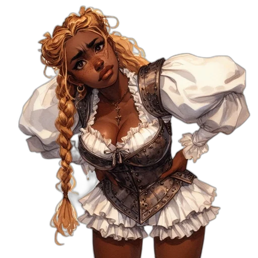 dress, staff, concept art, fantasy art transparent PNG cut-out