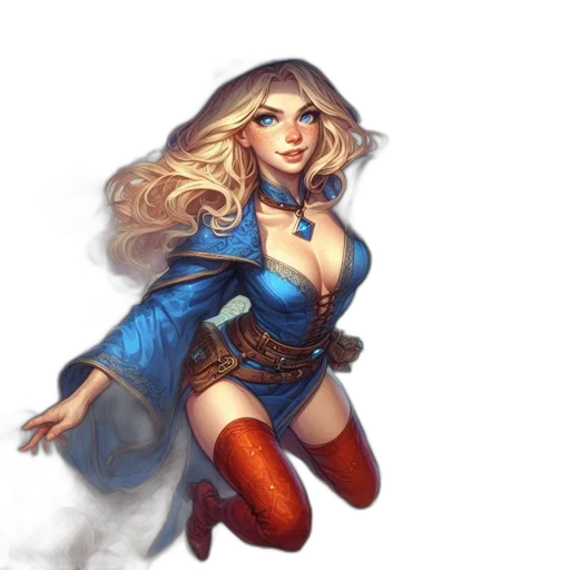 dress, fantasy art, concept art, comic book art transparent PNG cut-out