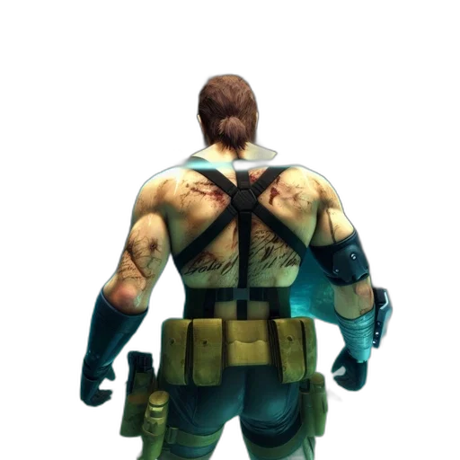 jacket, weapon, robot, staff transparent PNG cut-out