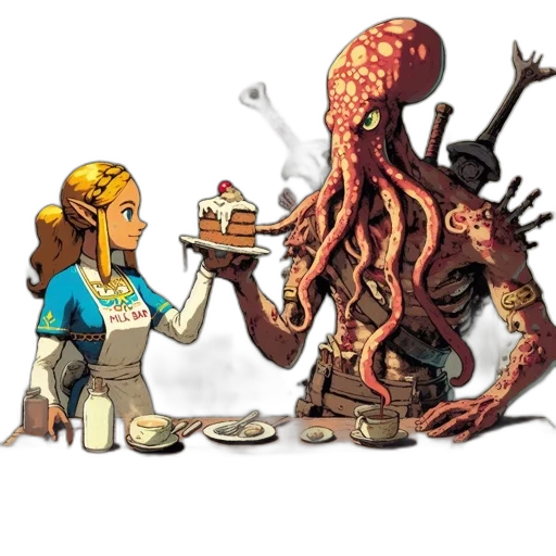 concept art, pixel art, fantasy art, comic book art transparent PNG cut-out