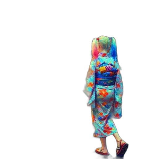 dress, jacket, umbrella, staff transparent PNG cut-out
