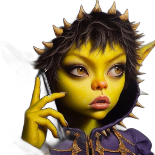 face, mask, creature, fantasy art transparent PNG cut-out