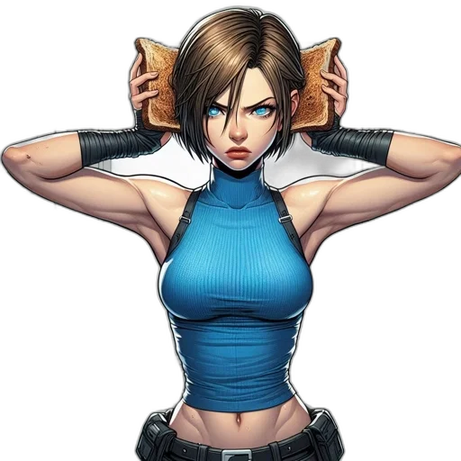 comic book art, concept art, cyberpunk, pixel art transparent PNG cut-out