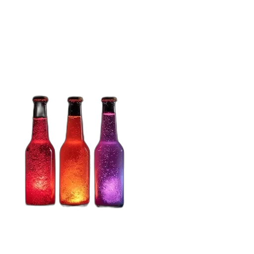 bottle, food, 3d render, pixel art transparent PNG cut-out