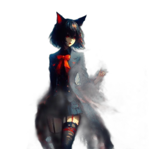 dress, mask, creature, staff transparent PNG cut-out