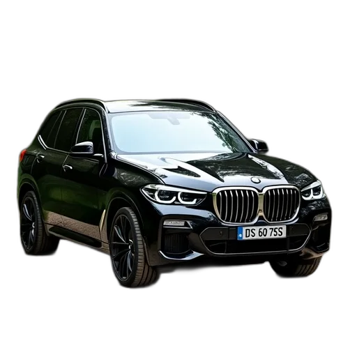 car, 3d render, photorealistic, black transparent PNG cut-out