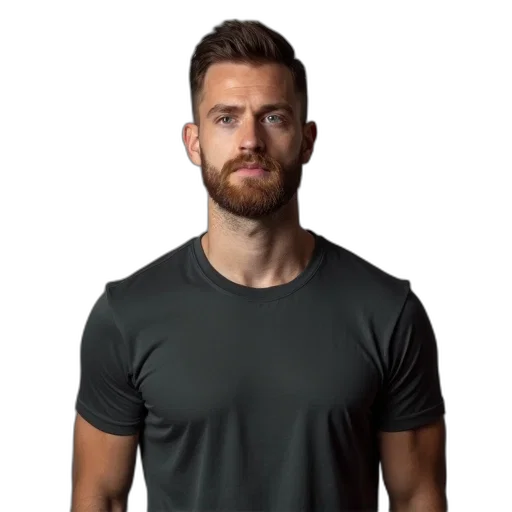 jacket, staff, face, hair transparent PNG cut-out