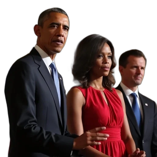 president, obama, first, lady transparent PNG cut-out