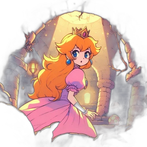 crown, staff, dress, fantasy art transparent PNG cut-out