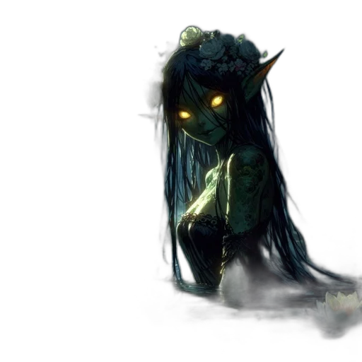creature, mask, dragon, staff transparent PNG cut-out