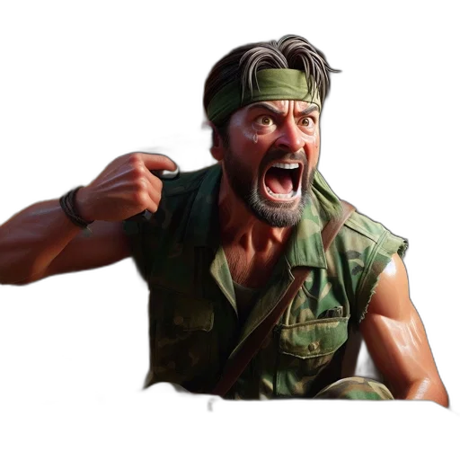 weapon, hat, face, animal transparent PNG cut-out