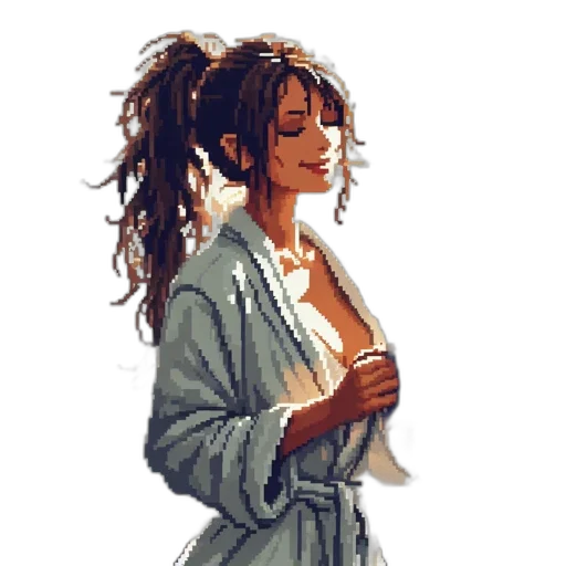 dress, jewelry, jacket, staff transparent PNG cut-out