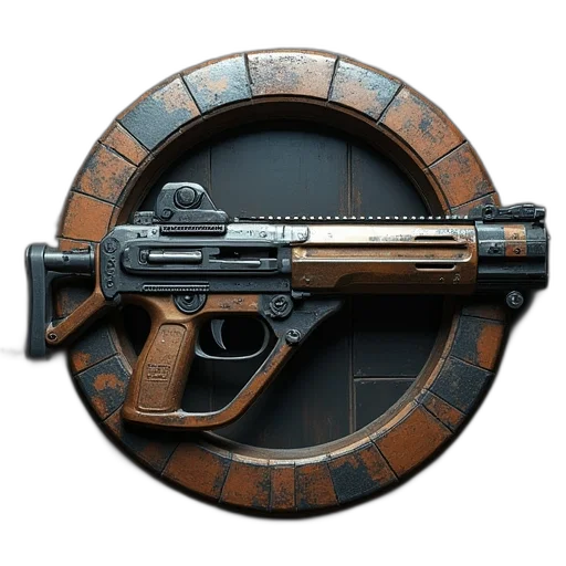 weapon, 3d render, concept art, pixel art transparent PNG cut-out